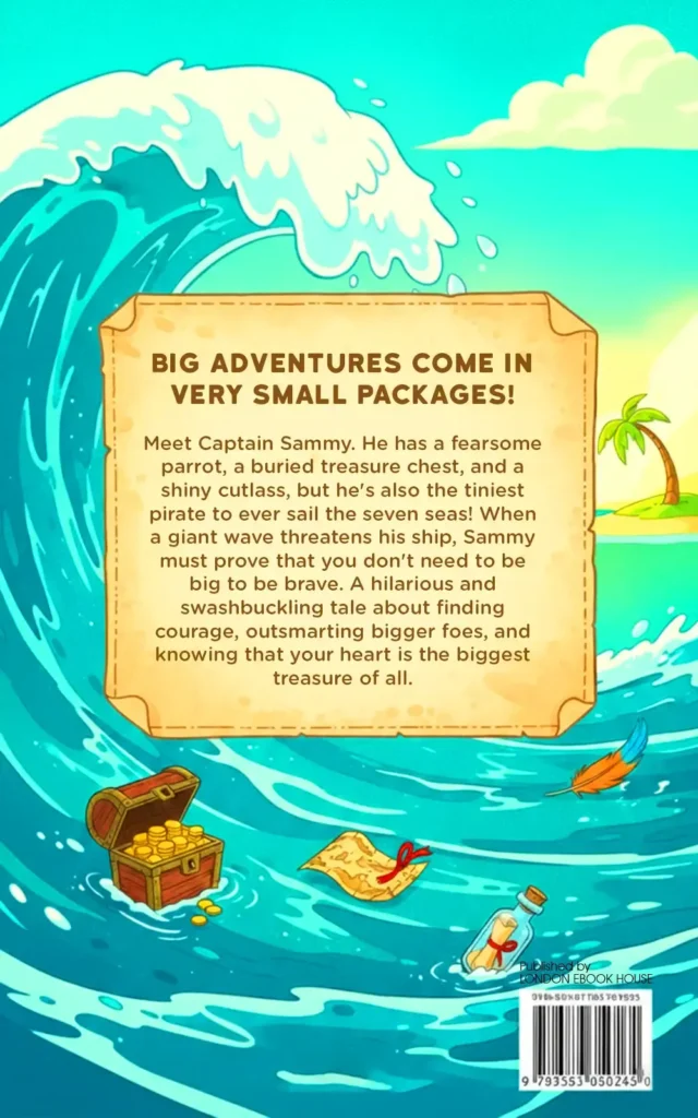 Children's book back cover – illustrated artwork