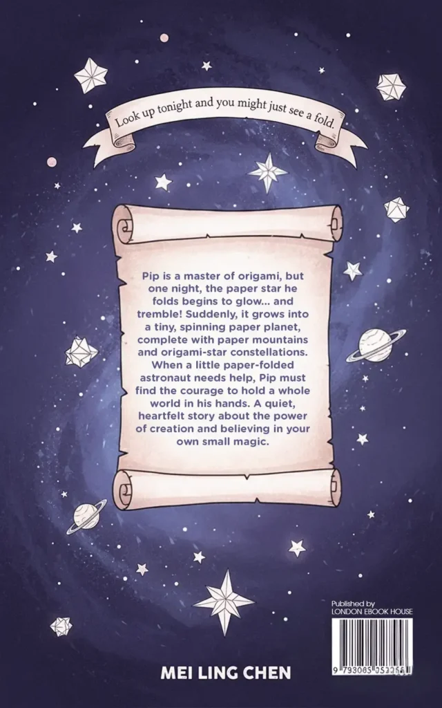Children's book back cover – illustrated artwork