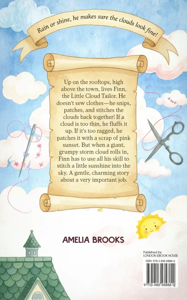 Children's book back cover – illustrated artwork
