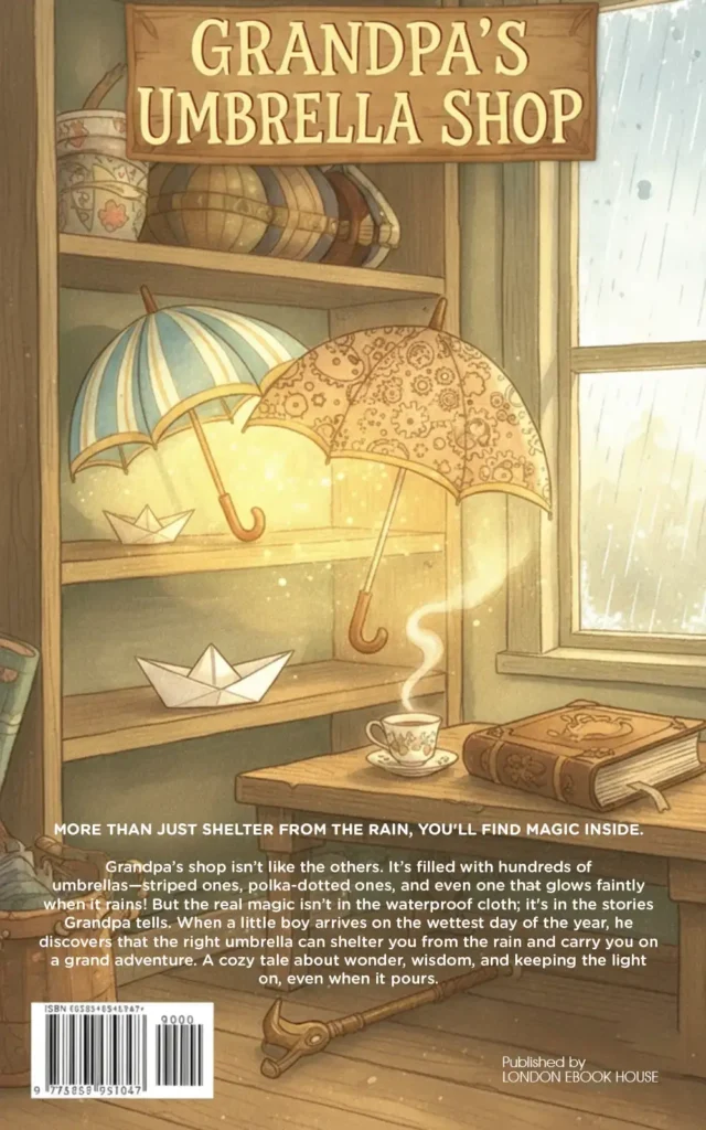 Children's book back cover – illustrated artwork
