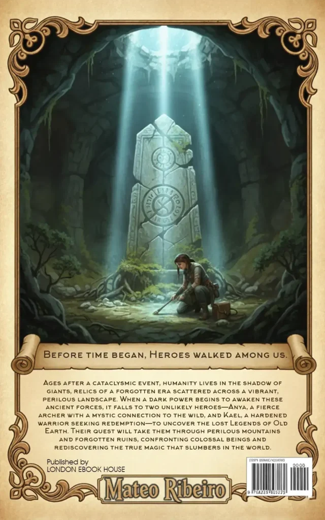 Comic book back cover – illustrated artwork