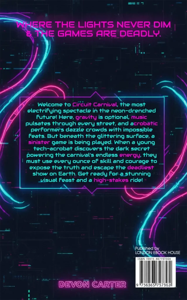 Comic book back cover – illustrated artwork