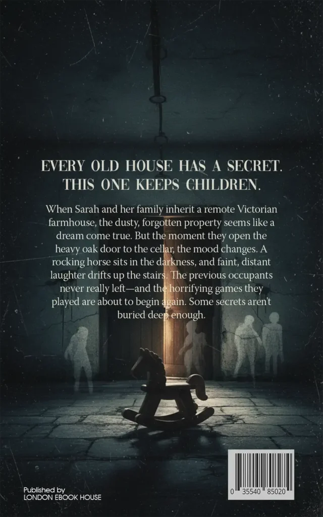 Horror book back cover – illustrated artwork