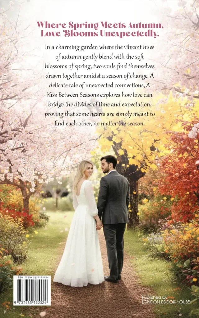 Romance book back cover – illustrated artwork