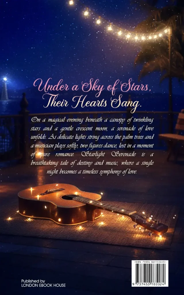 Romance book back cover – illustrated artwork