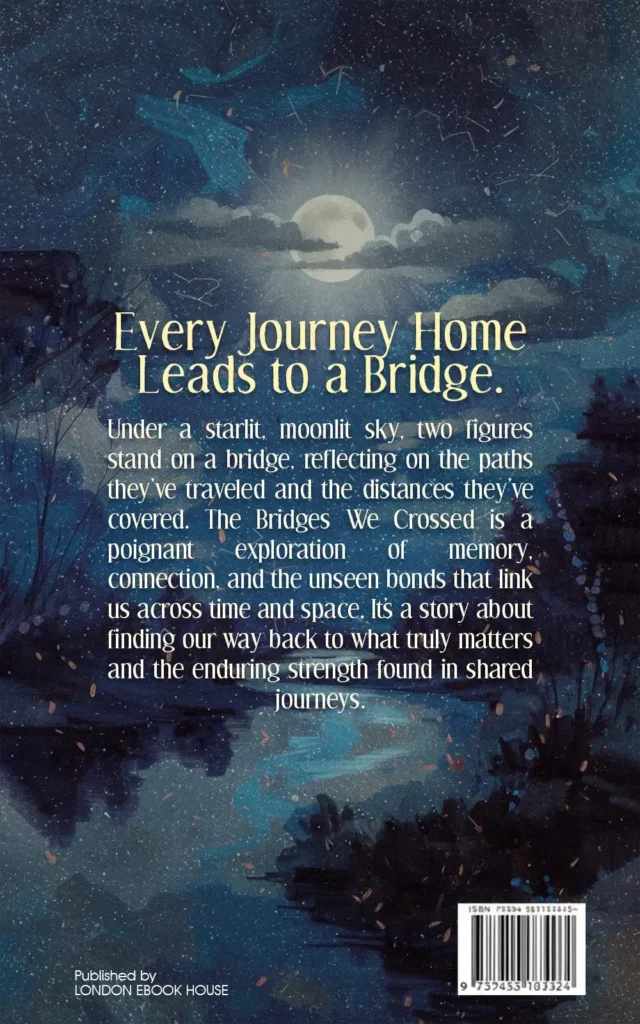Romance book back cover – illustrated artwork