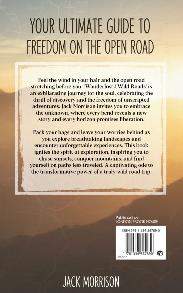 Travel book back cover – illustrated artwork