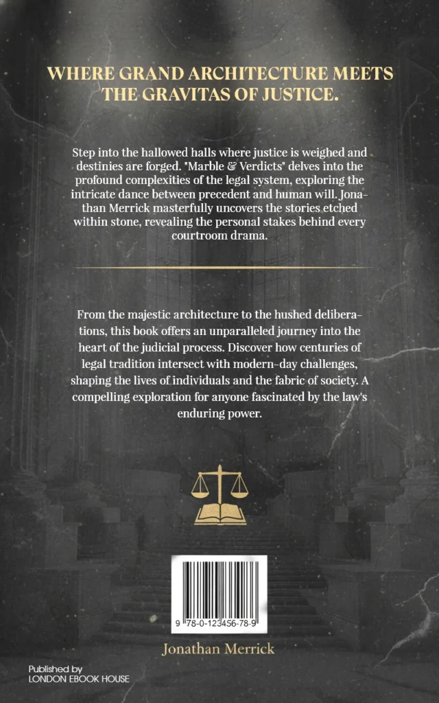 Law book back cover – illustrated artwork