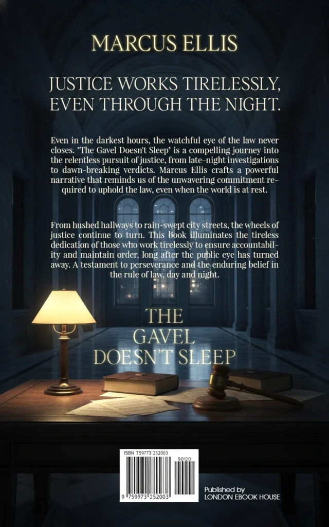 Law book back cover – illustrated artwork
